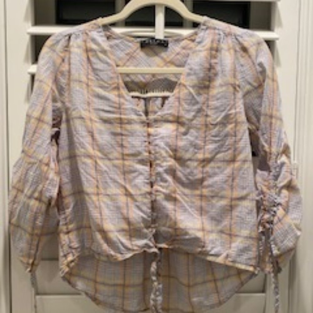 Maven West size Small plaid blouse